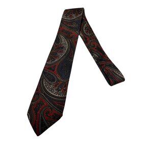 Robert Talbott Best Of Class Hand Sewn Silk Paisley Tie - Red Blue & Gold